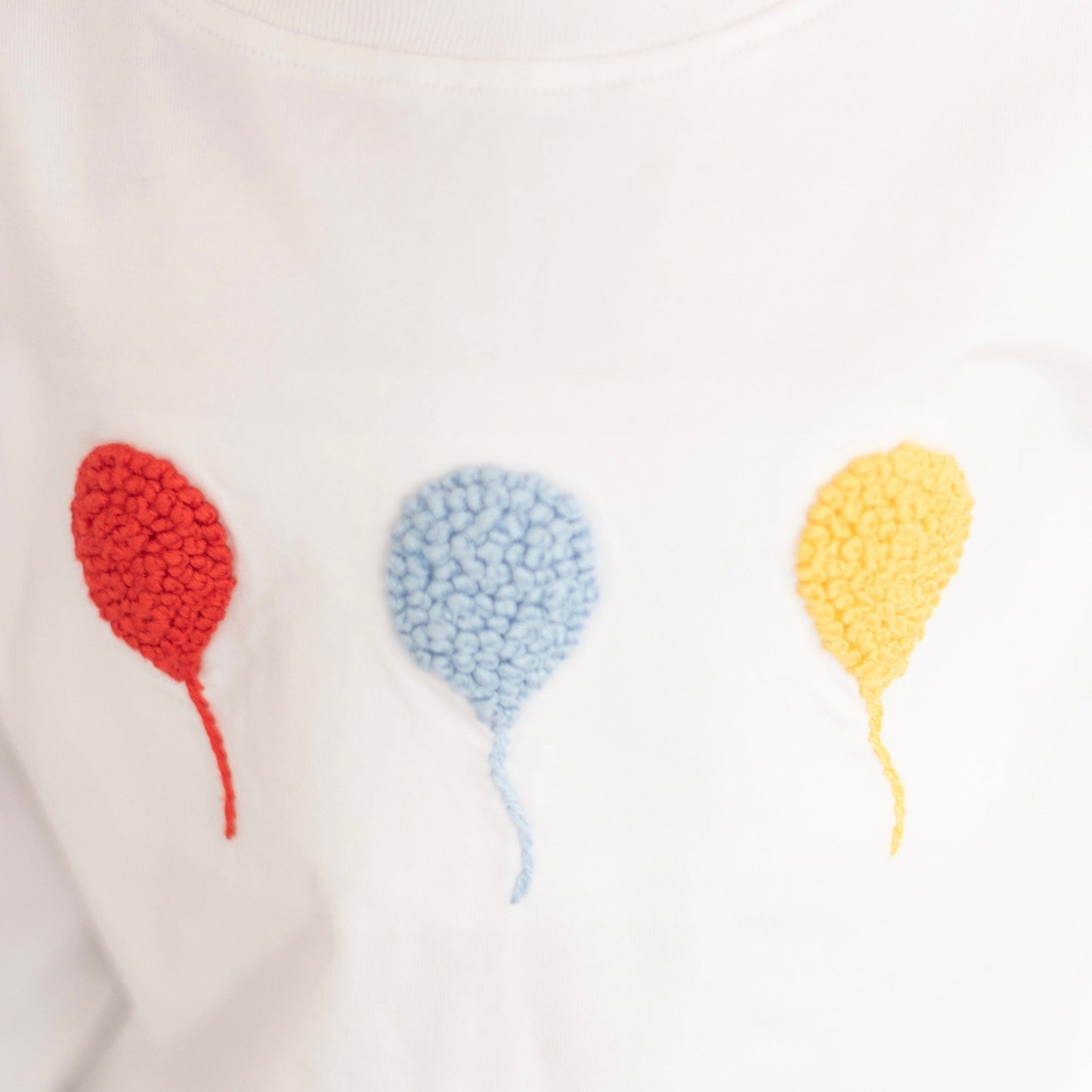 Birthday Balloons Short Sleeve French Knot T Shirt