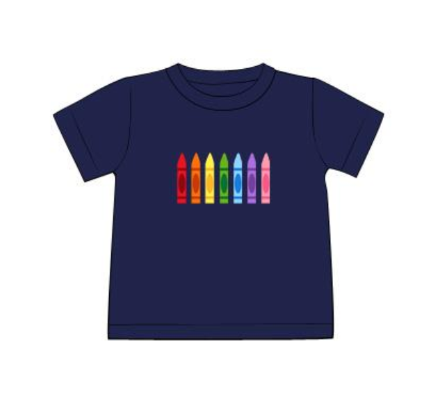 Crayons French Knot T Shirt